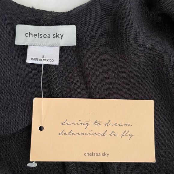 NWT Chelsea Sky Black Tank Top - Size S - Picture 2 of 3
